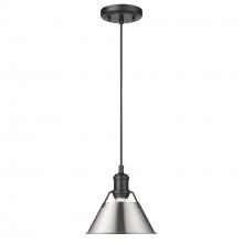  3306-S BLK-PW - Orwell BLK Small Pendant - 7" in Matte Black with Pewter shade